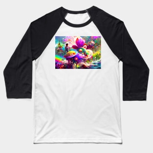 Color Globs | Rainbow Flora Baseball T-Shirt